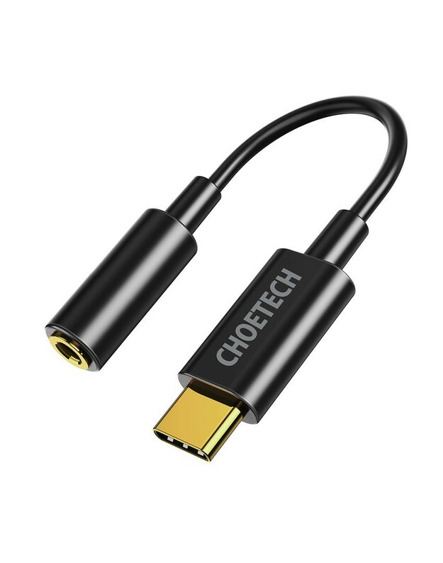 Adapteris Choetech AUX003 USB-C to 3.5mm juodas