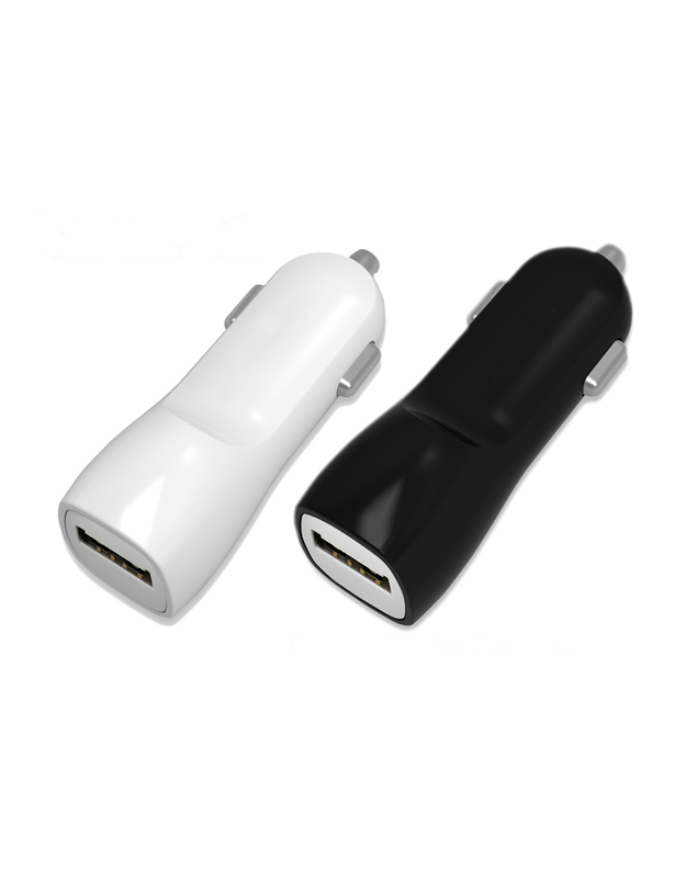 Automobilinis įkroviklis Tellos su USB jungtimi (dual) (1A+2A) baltas