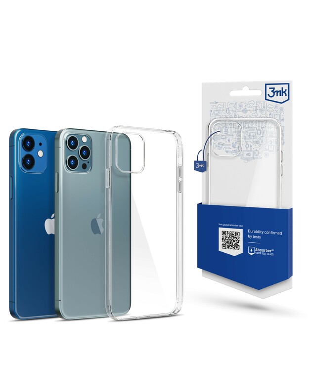 Dėklas 3mk Clear Case 1,2mm Apple iPhone 12/12 Pro