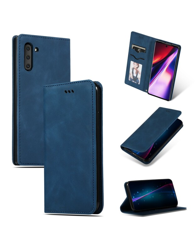 Dėklas Business Style Huawei P20 Lite tamsiai mėlynas