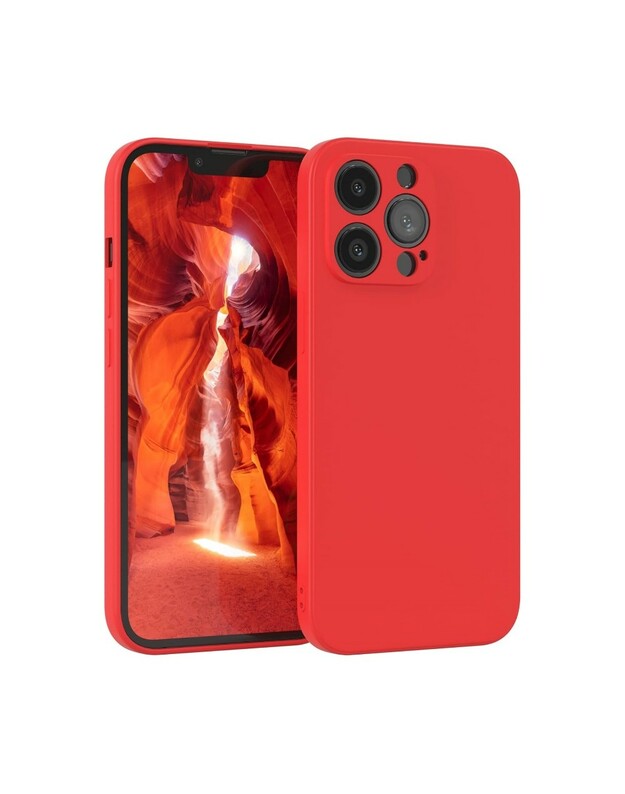 Dėklas Liquid Silicone 1.5mm Xiaomi Redmi Note 14 Pro 5G raudonas