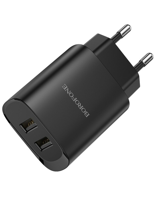 Įkroviklis Borofone BN2 2xUSB 2.1A, juodas