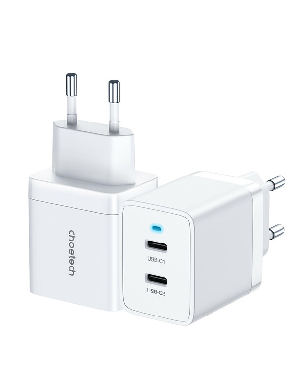 Įkroviklis Choetech Q5006 2xUSB-C PD40W baltas