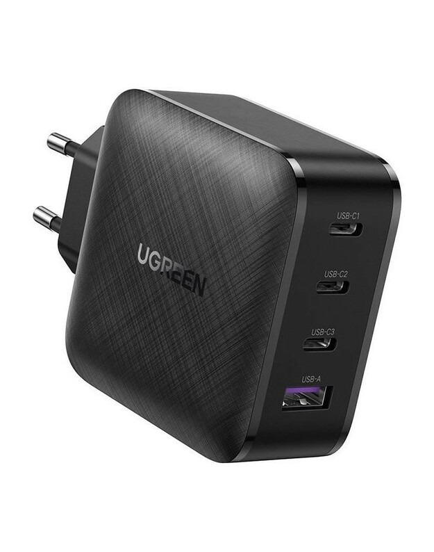 Įkroviklis Ugreen CD224 GaN 3xUSB-C/USB-A 65W juodas