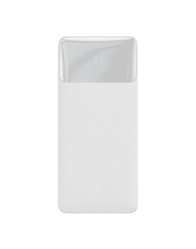 Išorinė baterija Power Bank Baseus Bipow 15W 30000mAh + MicroUSB 0.25m balta PPBD050202