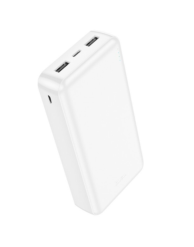 Išorinė baterija Power Bank Hoco J100A 2xUSB-A 20000mAh balta