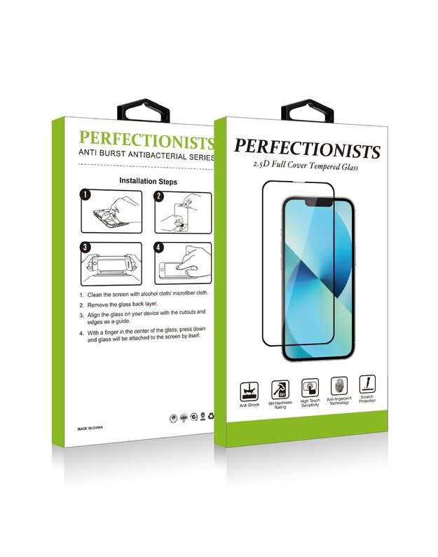 LCD apsauginis stikliukas 2.5D Perfectionists Apple iPhone 12/12 Pro juodas