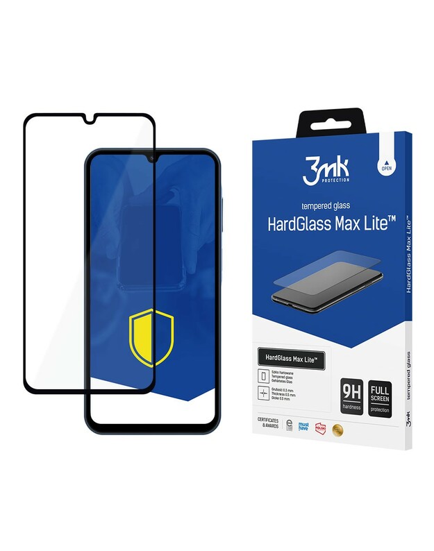 LCD apsauginis stikliukas 3mk Hard Glass Max Lite Samsung A155 A15 4G/A156 A15 5G juodas