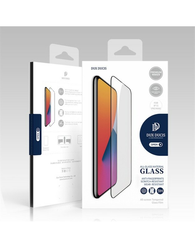 LCD apsauginis stikliukas Dux Ducis Xiaomi Redmi Note 12 Pro+ 5G juodas