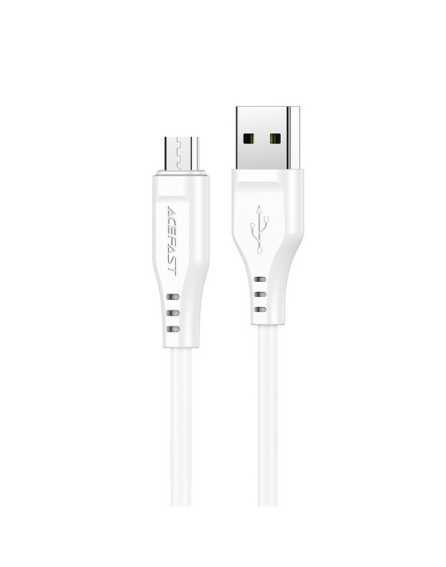 USB kabelis Acefast C3-09 USB-A to MicroUSB 1.2m baltas