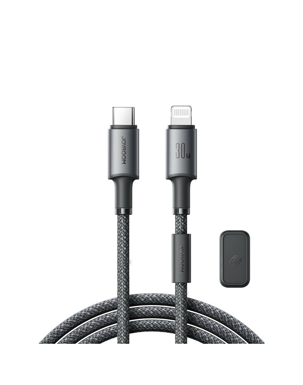 USB kabelis Joyroom SA-50 USB-C to Lightning 30W 1.2m tamsiai pilkas