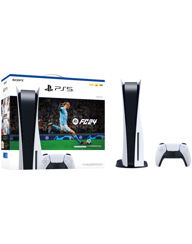 CFI-1216A Sony PS5 PlayStation 5 Blu-ray Edition Console, White + FIFA 24(Voucher)