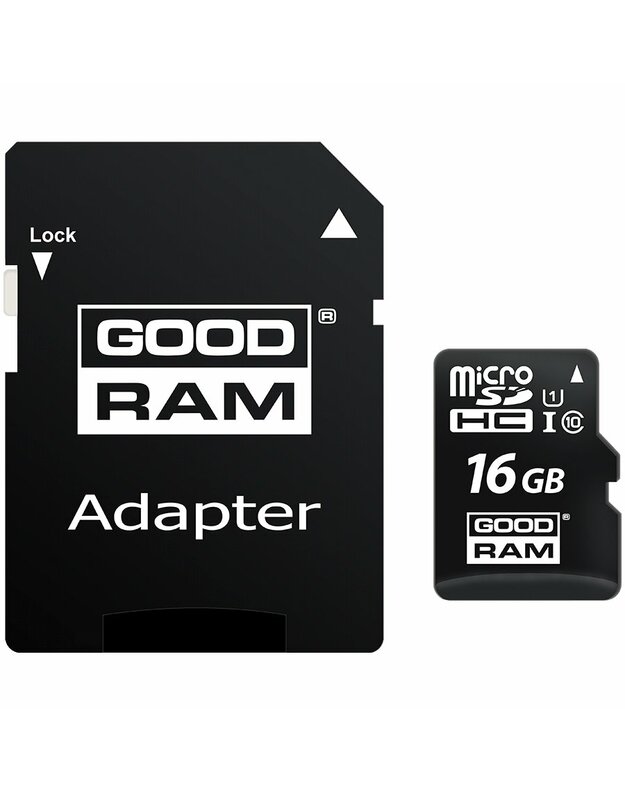 GOODRAM 16GB MICRO CARD cl 10 UHS I + adapter, EAN: 5908267930137