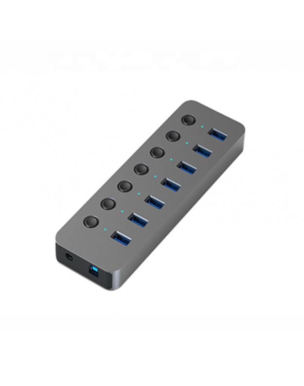 Adapteris USB A 3.0 - 7 x USB 3.0 su jungikliais