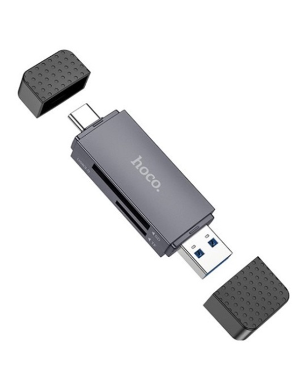 Atminties kortelių skaitytuvas HOCO HB45: SD, TF, USB-A, USB-C